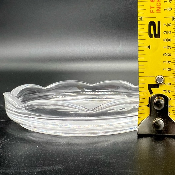 Vintage Val St Lambert Crystal Zodiac Taurus Bull Coaster Ring Trinket Dish - Picture 5 of 7